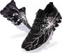 Geweo Sportschoenen Heren Fitnessschoenen Atletiek Gym Joggingsneakers Kerstmis Kerstfeest Christmas Gift Zwart Wit - Thumbnail 1