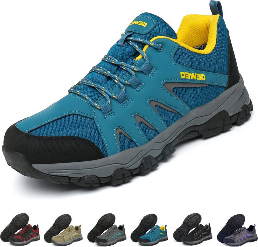 Geweo Wandelschoenen Unisex Outdoorschoenen Outdoor Antislip Waterdicht en Ade d Extra Comfort Kerstmis Kerstfeest Christmas Gift Blauw - Foto 2