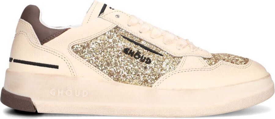 GHOUD Lage Sneakers Dames Glitter Low Sneaker Maat: 41 Materiaal: Leer Kleur: Goud