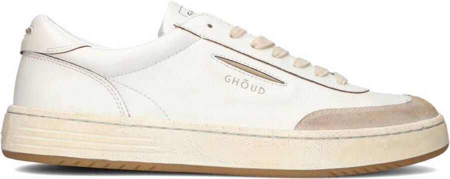 GHOUD Lage Sneakers Heren Lido Brushed Low Maat: 42 Materiaal: Leer Kleur: Wit