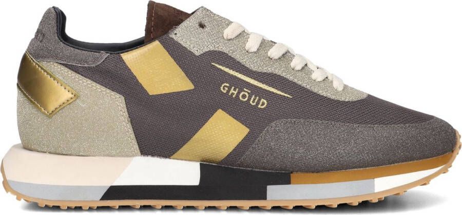 GHOUD Lage Sneakers Dames Uni Mesh Glitter Sneaker Maat: 37 Materiaal: Textiel Kleur: Bruin