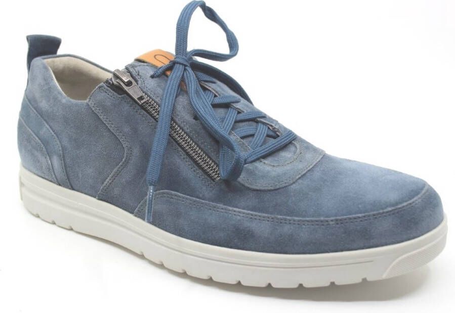 Gijs 2079 204 0921 Jeansblauwe sneaker met rits wijdte G