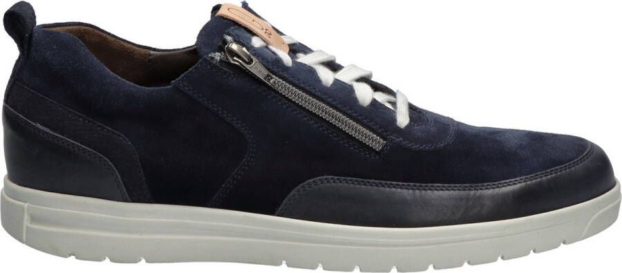 Gijs 2085 Blauwe sneaker met witte veter H Kleur Blauw) - Foto 1