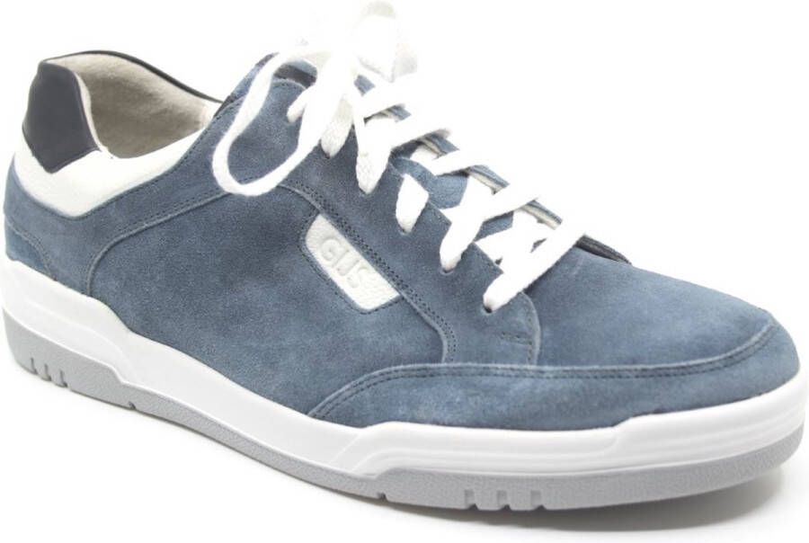 Gijs 2135 205 0968 Jeansblauwe heren sneakers wijdte H