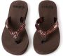 Giliss Fashion Giliss Slippers Crystal serie Espresso bruin & Sangria rood strap - Thumbnail 1