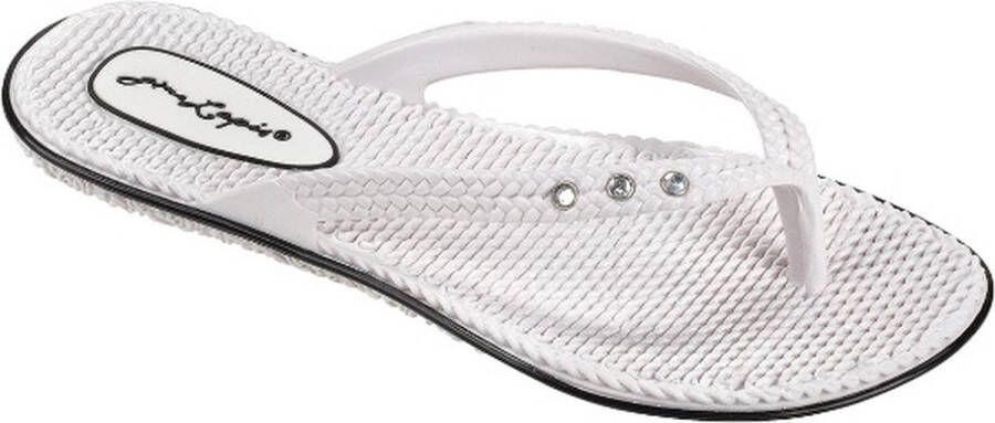 Gino Lapis Slippers Dames Saint Tropez Offwhite