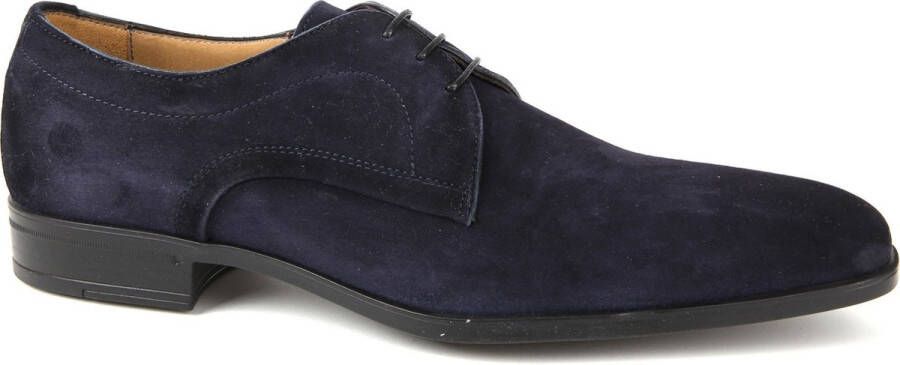 Giorgio Amalfi Schoen Suede Deep Blue Schoen cm Suede Heren Veterschoenen