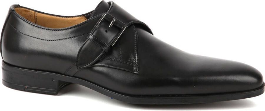 Giorgio Serrano Nero Schoen Monk Strap Zwart Schoen cm Leer Heren Gespschoenen