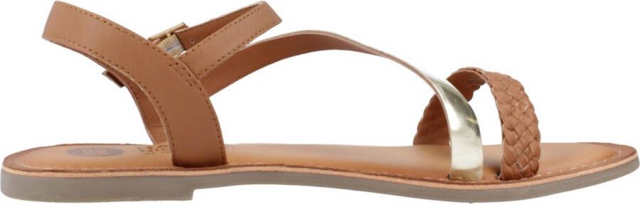 Gioseppo Stijlvolle Platte Sandalen Helix Brown Dames