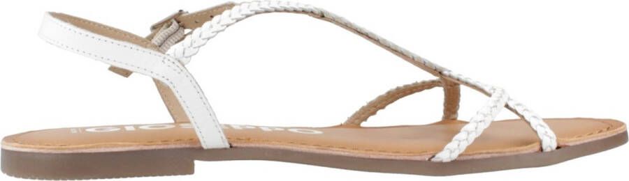 Gioseppo Stijlvolle Platte Sandalen voor Vrouwen White Dames