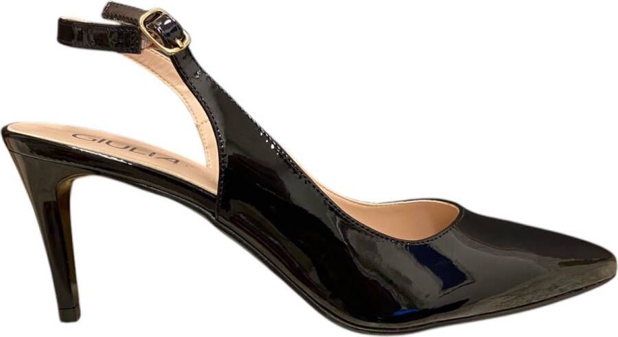 Giulia pump slingback zwart lak Shany