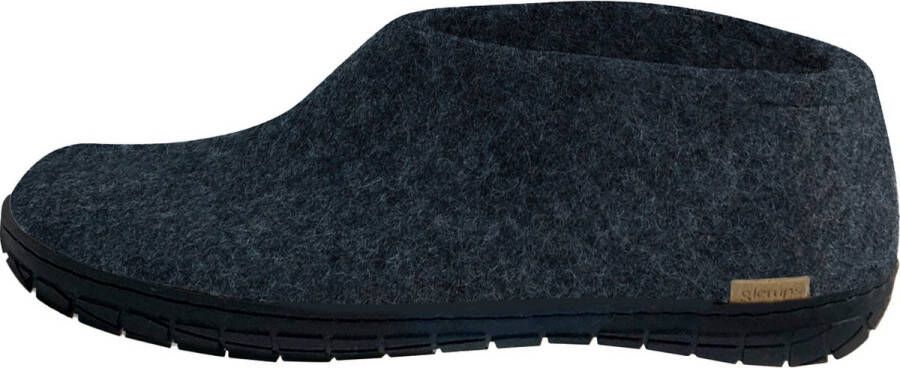 Glerups Dames en Heren slippers Naturkautschuksohle Schwarz