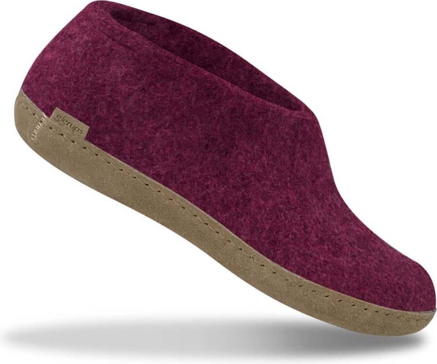 Glerups Schoen met leren zool-Cranberry