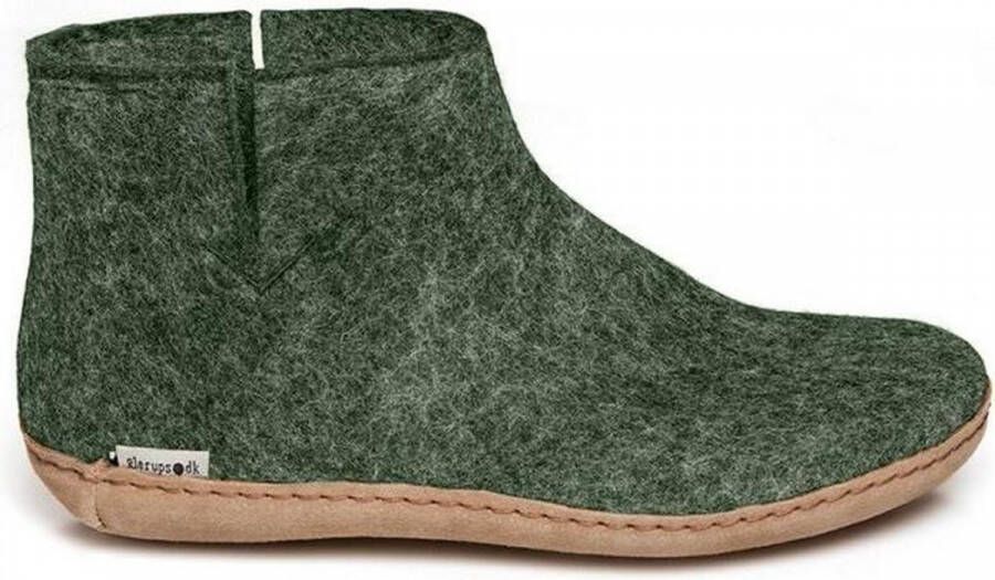 Glerups Sloffen Unisex Groen Leren Zool