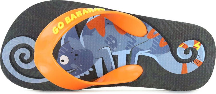 Go Banana's Chameleon teenslippers oranje grijs Jongens Rubber 24 - Foto 2