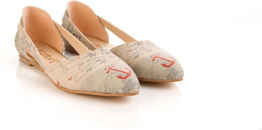 GOBY Anker Ballerinas Sandalen -Hoge kwaliteit Handmade Meisjesprint