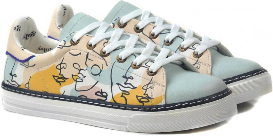 GOBY Art Faces Sneakers Schoenen Hoge kwaliteit Handmade