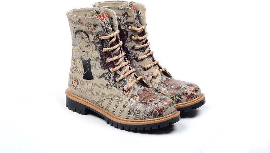 GOBY Artistic Lace-Up Boots Handgemaakt Uniek Design Vegan Comfort