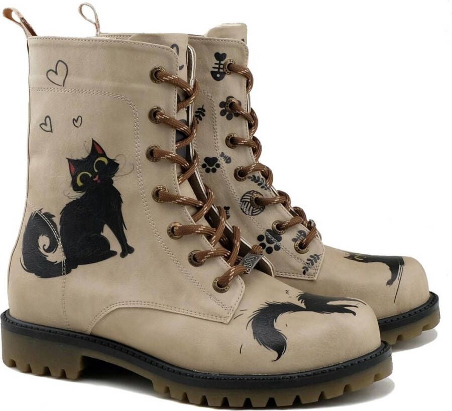 GOBY Black Cat Enkellaarsjes Damesboots Handmade Premium Kwaliteit