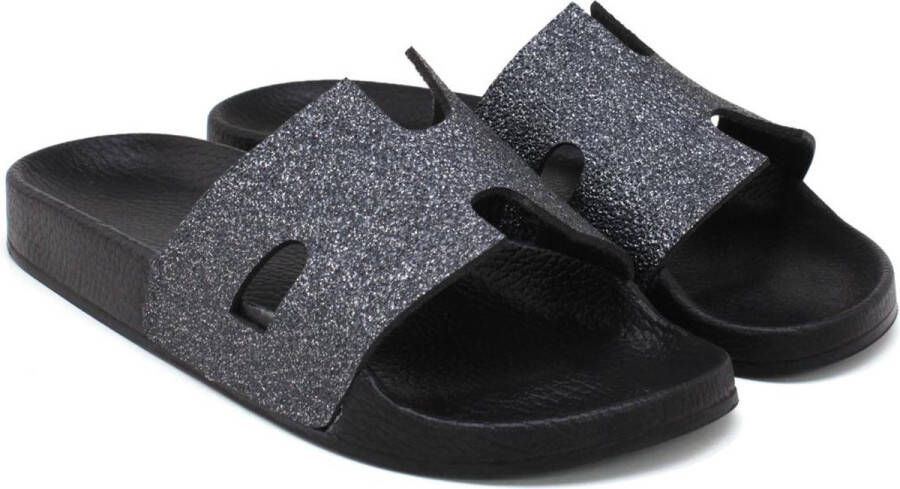 GOBY Black Sand Slipper Handgemaakt Premium Kwaliteit