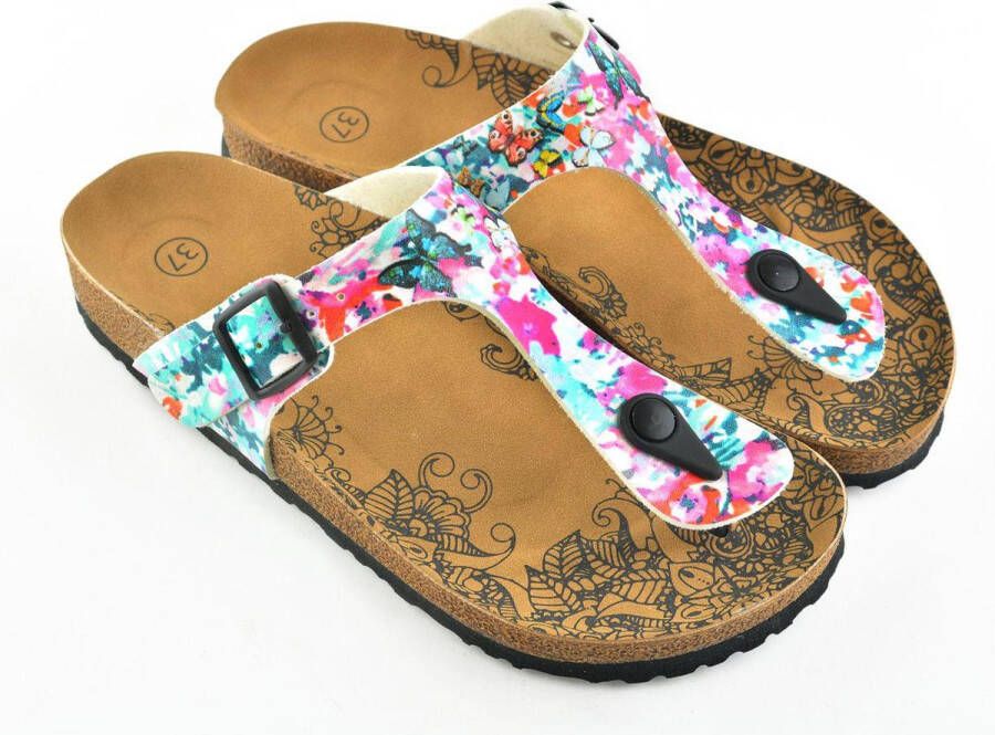 GOBY Bloemen & Vlinders Sandalen Slippers Hoge kwaliteit Handmade