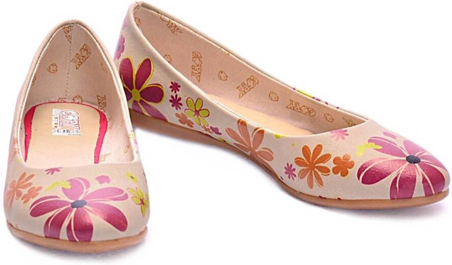 GOBY Blossom Joy Dames Ballerina's met Bloemenprint