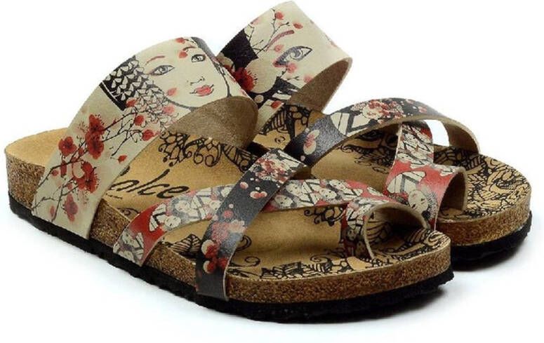 GOBY Blossom Muse Dames Clogs Handgemaakt Bloemenprint