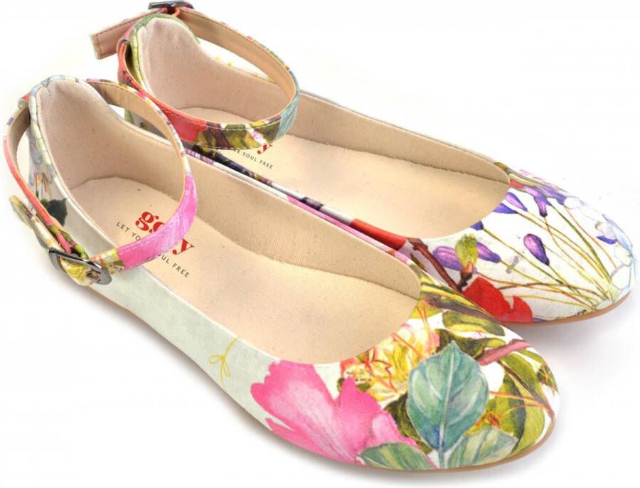 GOBY Boeket Ballerinas Flats Hoge kwaliteit Handmade Meisjesprint