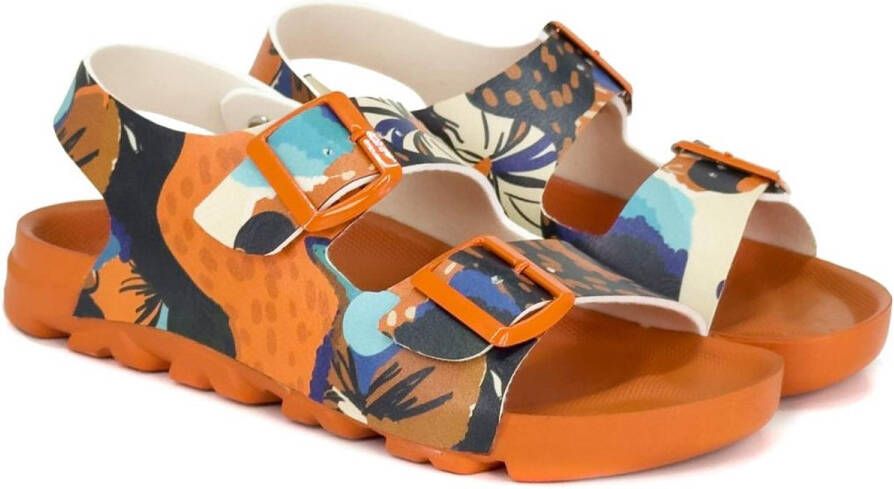 GOBY Bohemian Dames Sandalen Tropisch Print Vegan Leer