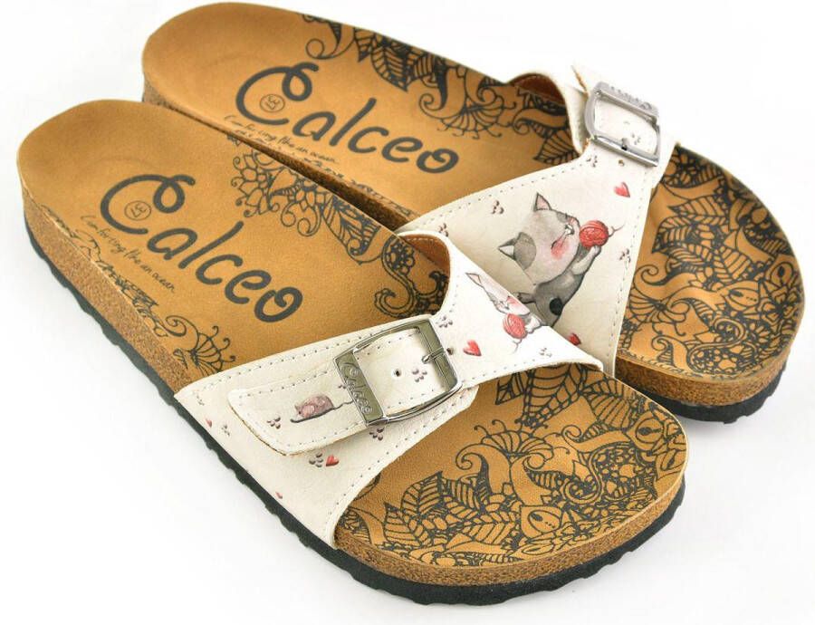 GOBY Bolletje Wol Sandalen Slippers Hoge kwaliteit Handmade