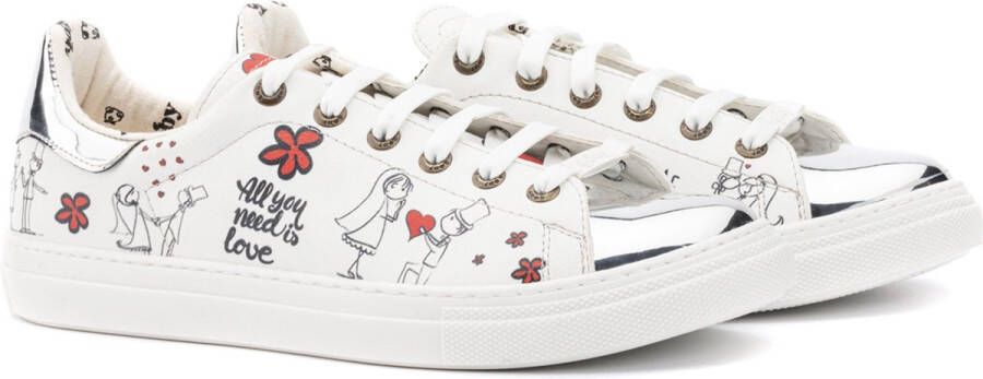 GOBY Bride and Gloom Sneakers Sneaker Damessneaker Damessneakers Hoge kwaliteit Handmade White bride and groom