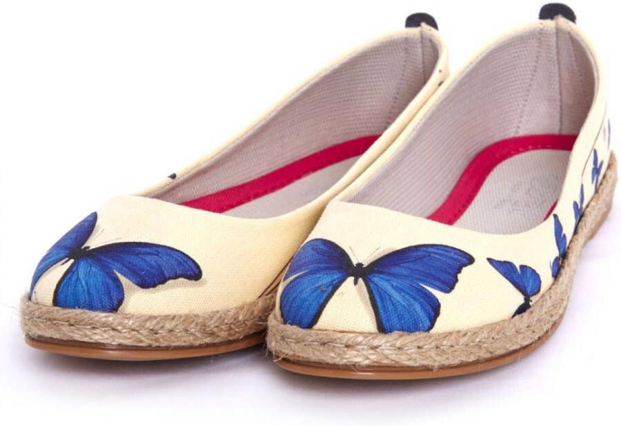 GOBY Butterfly Ballerinas Sneakers Hoge kwaliteit Handmade Meisjesprint