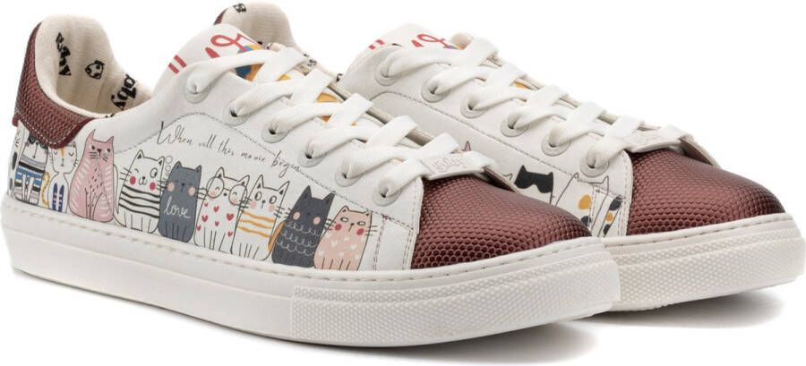 GOBY Cat Movie Sneakers Sneaker Damessneaker Damessneakers Hoge kwaliteit Handmade Kattenprint