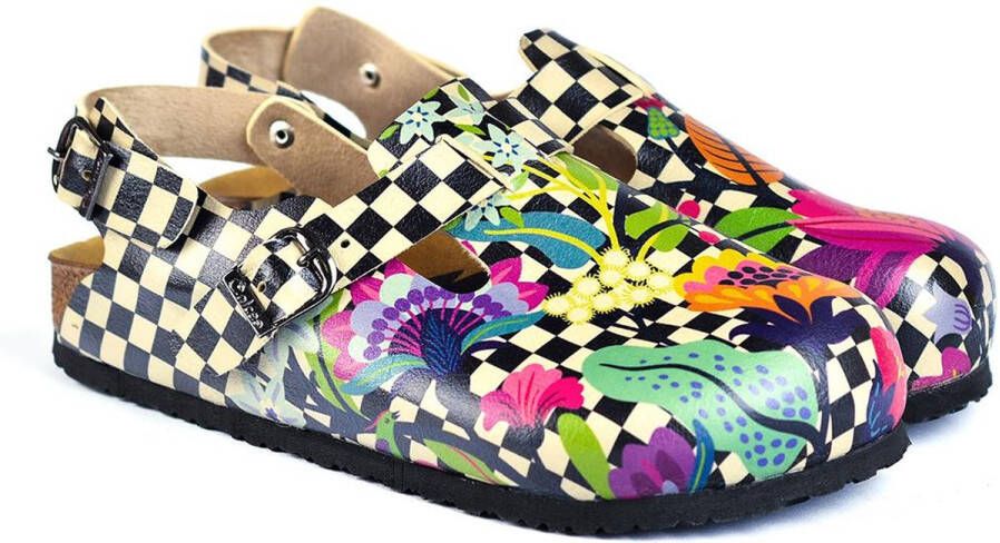 GOBY Clogs met Bloemen- en Patroonontwerp Handgemaakt Hoge Kwaliteit