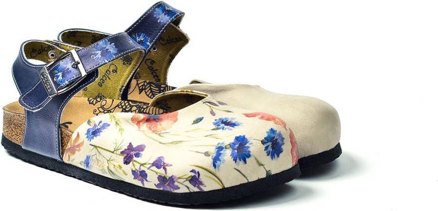 GOBY Clogs met Bloemen Handgemaakt Hoge Kwaliteit