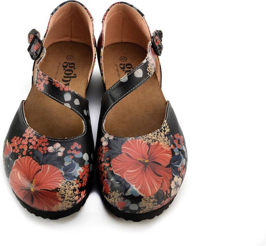 GOBY Clogs met Bloemen Handgemaakt Hoge Kwaliteit