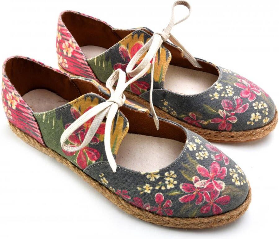 GOBY Clogs met Bloemenprint Handgemaakt Hoge Kwaliteit