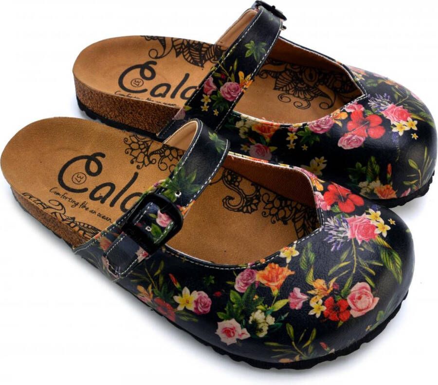 GOBY Clogs met Bloemenprint Handgemaakt Premium Kwaliteit