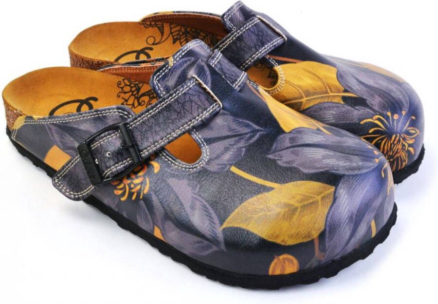 GOBY Clogs met Bloemenprint Handgemaakt Premium Kwaliteit