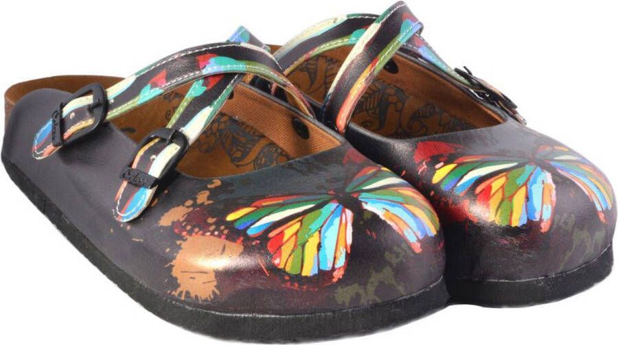 GOBY Clogs met Butterfly Handgemaakt Premium Kwaliteit