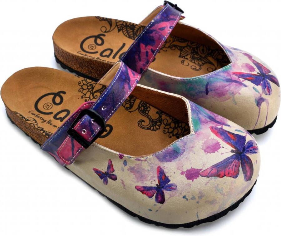 GOBY Clogs met Butterfly Ontwerp Handgemaakt Hoge Kwaliteit