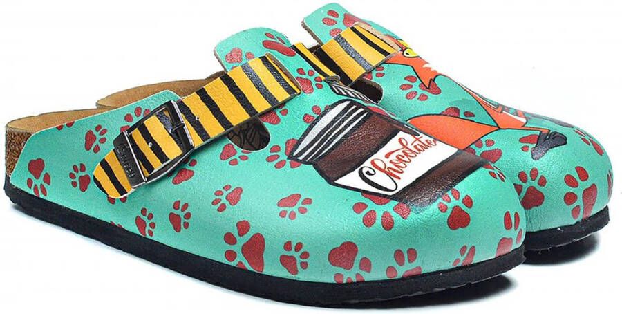 GOBY Clogs met Chocoladeprint Handgemaakt Premium Kwaliteit