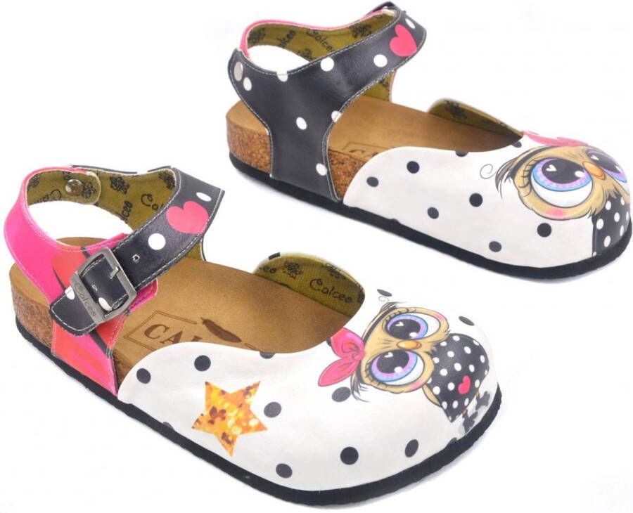 GOBY Clogs met Cute Owl Ontwerp Handgemaakt Hoge Kwaliteit