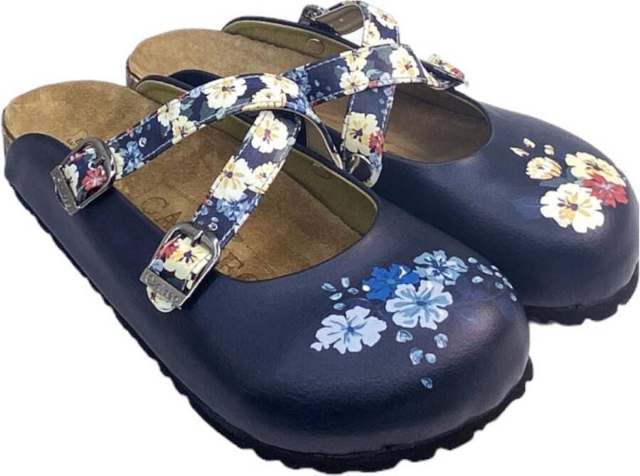 GOBY Clogs met Flowers Handgemaakt Premium Kwaliteit