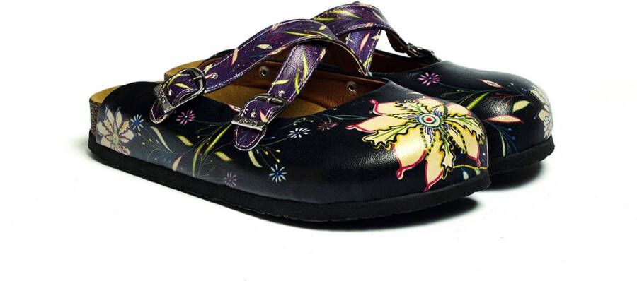 GOBY Clogs met Flowers Handgemaakt Premium Kwaliteit