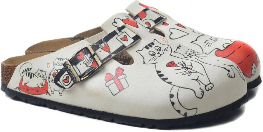 GOBY Clogs met Lovely Cats Handgemaakt Hoge Kwaliteit