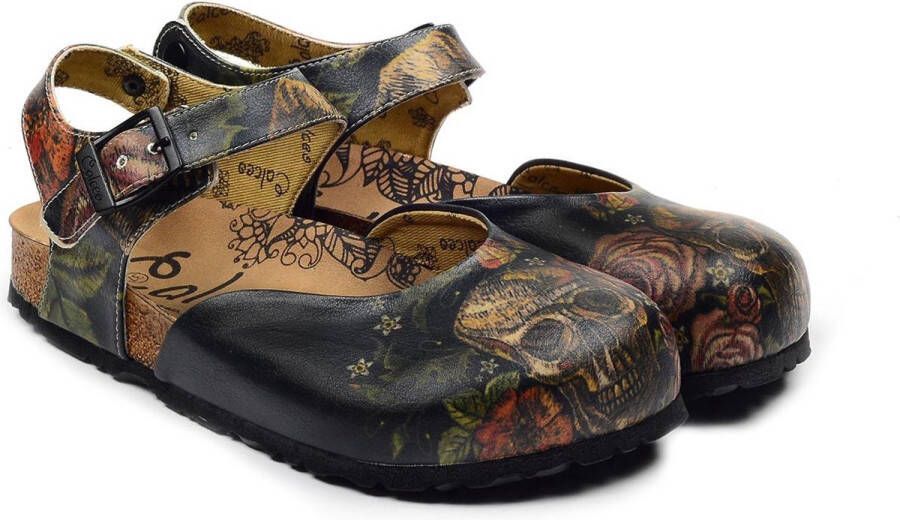 GOBY Clogs met Schedelprint Handgemaakt Premium Kwaliteit