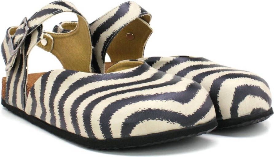 GOBY Clogs met Zebra Print Handgemaakt Hoge Kwaliteit