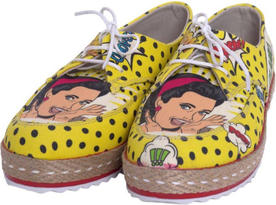 GOBY Comic Schoenen Sneakers Hoge kwaliteit Handmade Meisjesprint