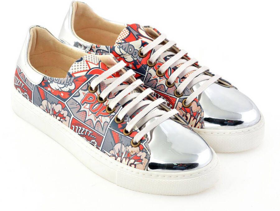 GOBY Comic Sneakers Schoenen Hoge kwaliteit Handmade Meisjesprint